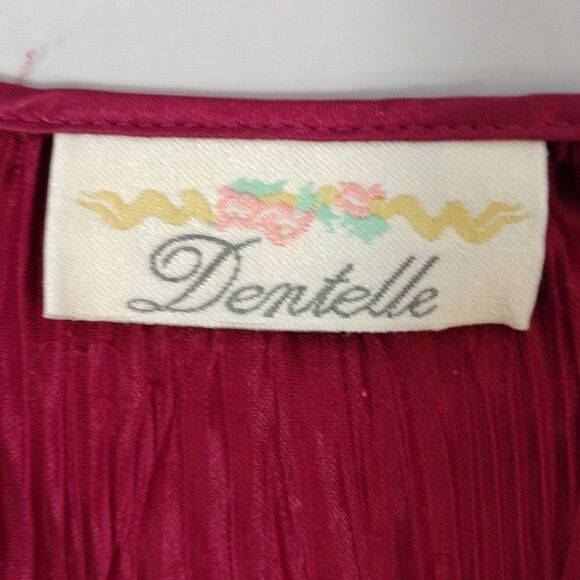 VTG 80s Fuscia Pink Textured Floral Tank Midi Slip Dress Large - Picture 15 of 16